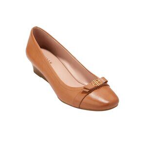 Cole Haan Malta Slip-On Wedge Leather Shoes | Size 9.5 | Pecan | Worn Once